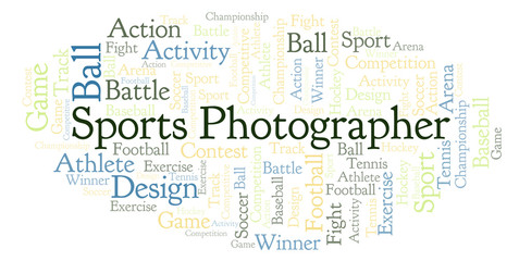 Sports Photographer word cloud.