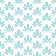 Retro Seamless Pattern Flowers/Leafs Turquoise © Jan Engel