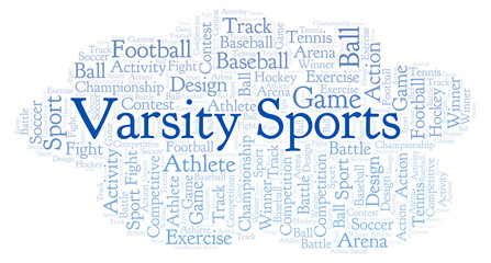 Varsity Sports word cloud.