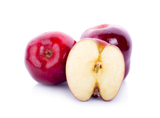 Red apples isolated on white