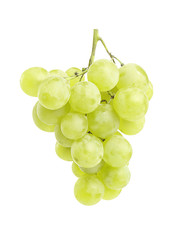 Ripe sweet grapes on white background