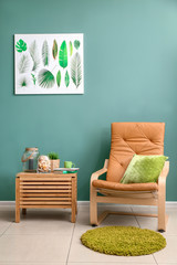 Interior of room with seashells