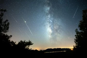 Foto op Canvas Perseud meteorenregen © Markos Loizou