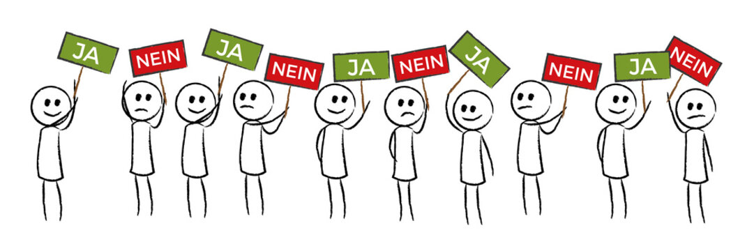 Viele Verschiedene Meinungen Meinungsfreiheit Parteien Demonstrationen Stock Vector Adobe Stock