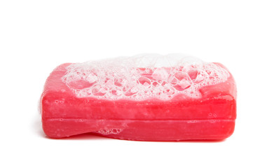 soap with foam isolated