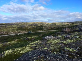 Tundra landscape in Russian north