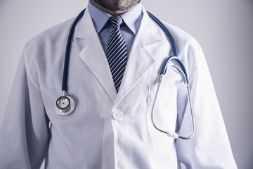 Doctor with stethoscope. Medicine and healthcare concept