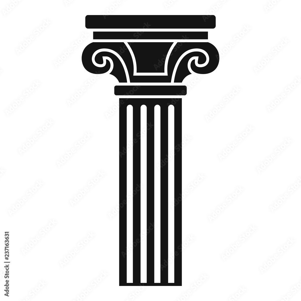 Poster column icon. simple illustration of column vector icon for web design isolated on white background