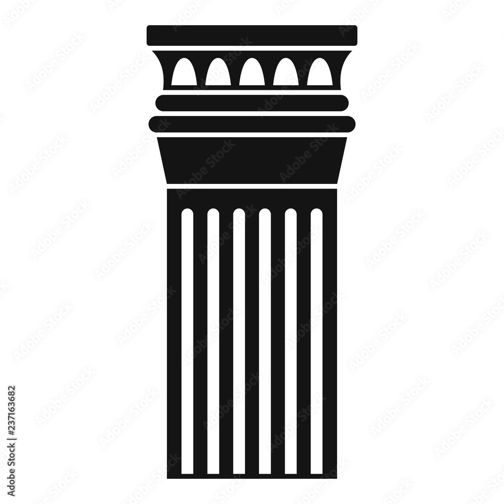 Poster ancient pillar icon. simple illustration of ancient pillar vector icon for web design isolated on wh