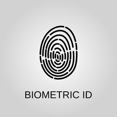 Biometric id icon. Biometric identification concept symbol design. Stock - Vector illustration can be used for web.