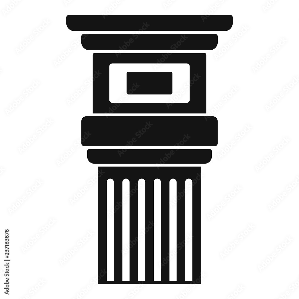 Poster roman column icon. simple illustration of roman column vector icon for web design isolated on white 