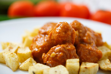 Meatballs with Fries