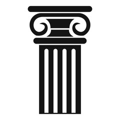 Greek column icon. Simple illustration of greek column vector icon for web design isolated on white background