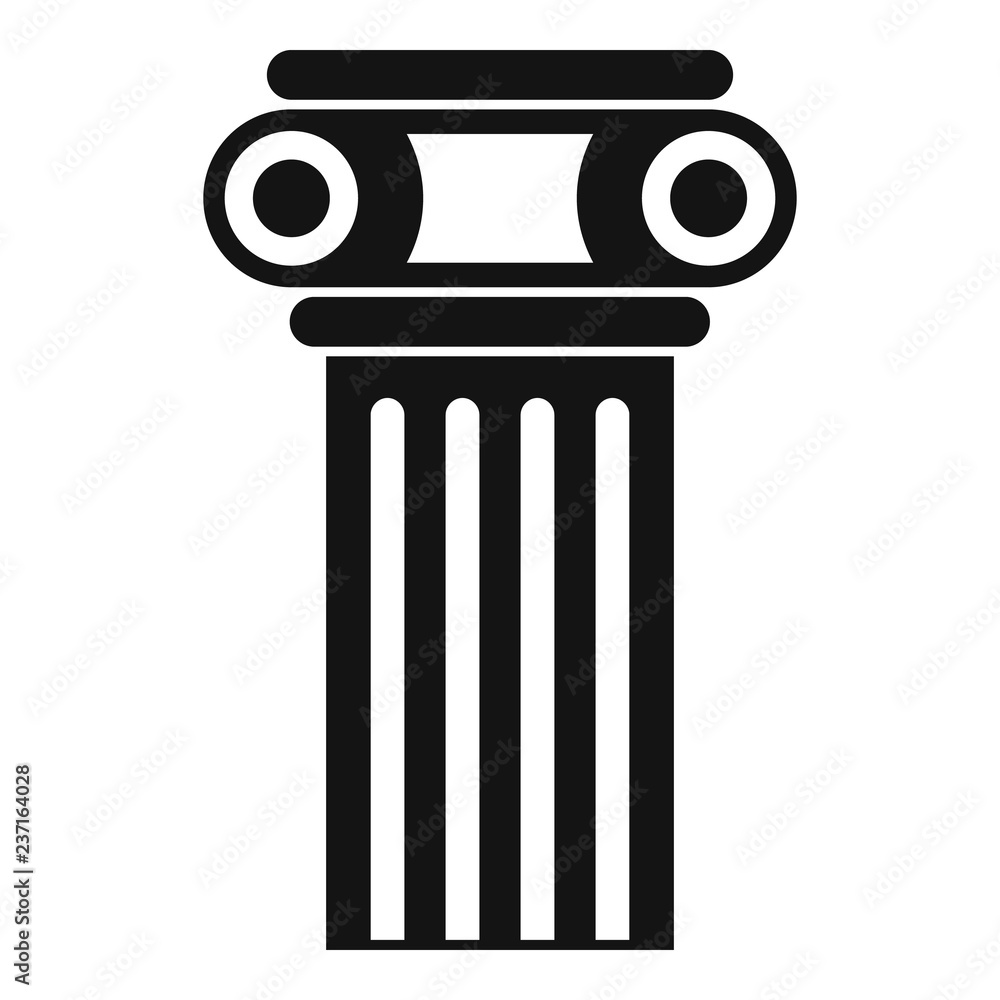 Poster temple pillar icon. simple illustration of temple pillar vector icon for web design isolated on whit