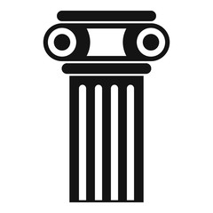 Temple pillar icon. Simple illustration of temple pillar vector icon for web design isolated on white background