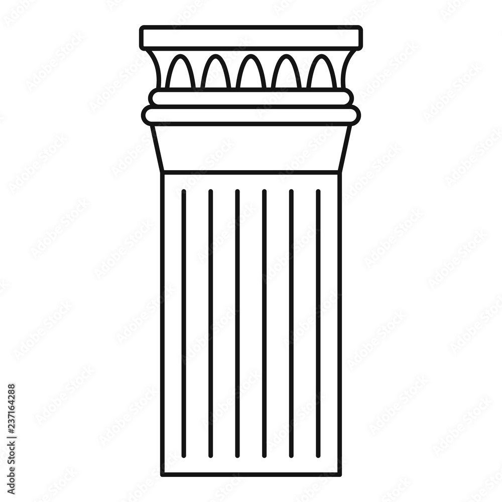Poster ancient column icon. outline ancient column vector icon for web design isolated on white background