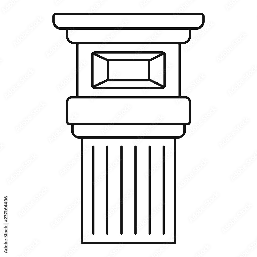 Poster roman column icon. outline roman column vector icon for web design isolated on white background