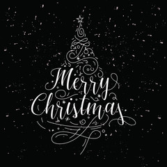 Merry Christmas typography.