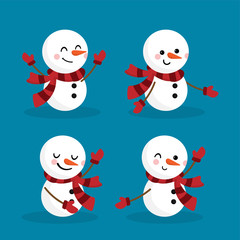 Set of Snowman for Christmas holiday season.