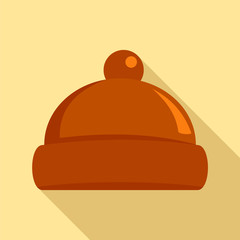 Fototapeta premium Beanie hat icon. Flat illustration of beanie hat vector icon for web design