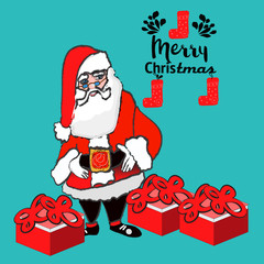 Santa Claus standing isolated on white background - full length portrait