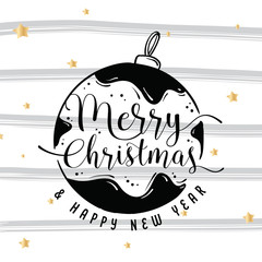 Merry Christmas typography.