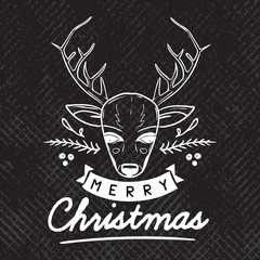 Merry Christmas typography.