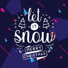 Merry Christmas typography.