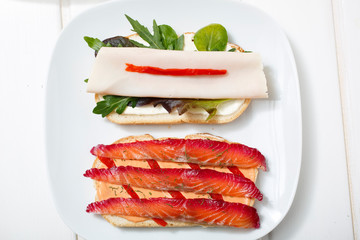 Sandwich with Gravlax