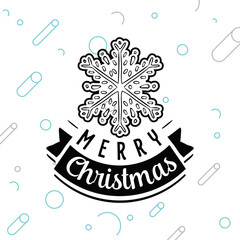 Merry Christmas typography.