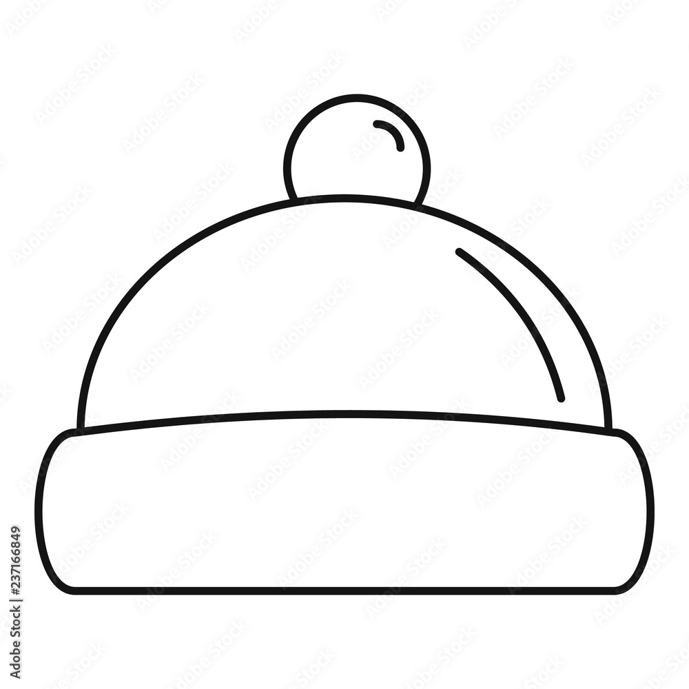 Poster beanie hat icon. outline beanie hat vector icon for web design isolated on white background