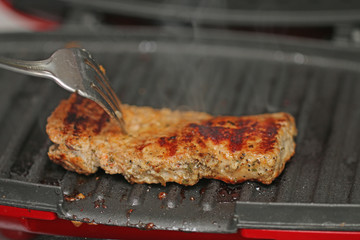 Grilled meat, roasted and tasty