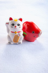 猪と招き猫