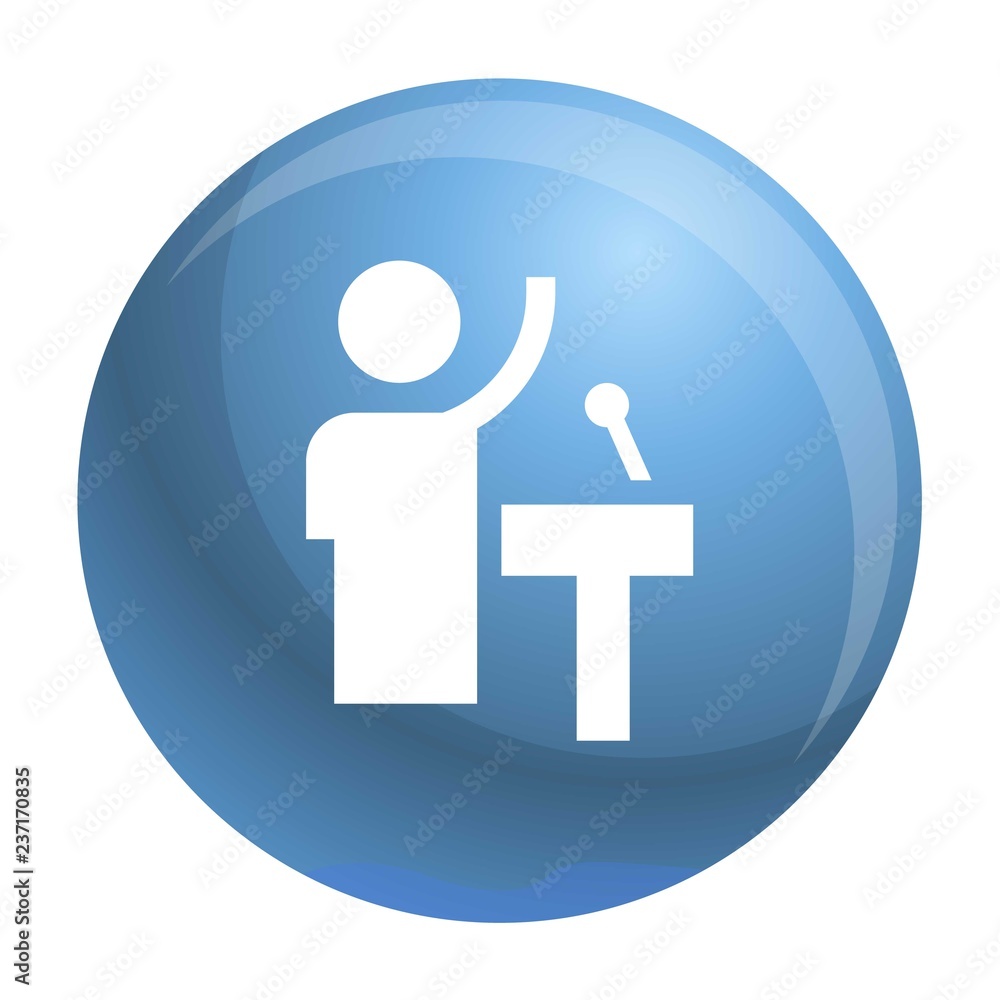 Aufkleber speaker icon. simple illustration of speaker vector icon for web design isolated on white background