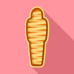 Museum mummy icon. Flat illustration of museum mummy vector icon for web design
