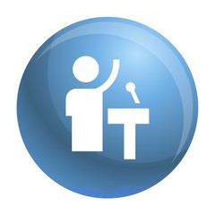 Speaker icon. Simple illustration of speaker vector icon for web design isolated on white background