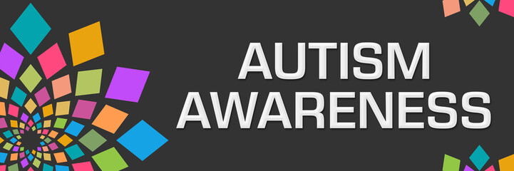 Autism Awareness Dark Colorful Circular Left 