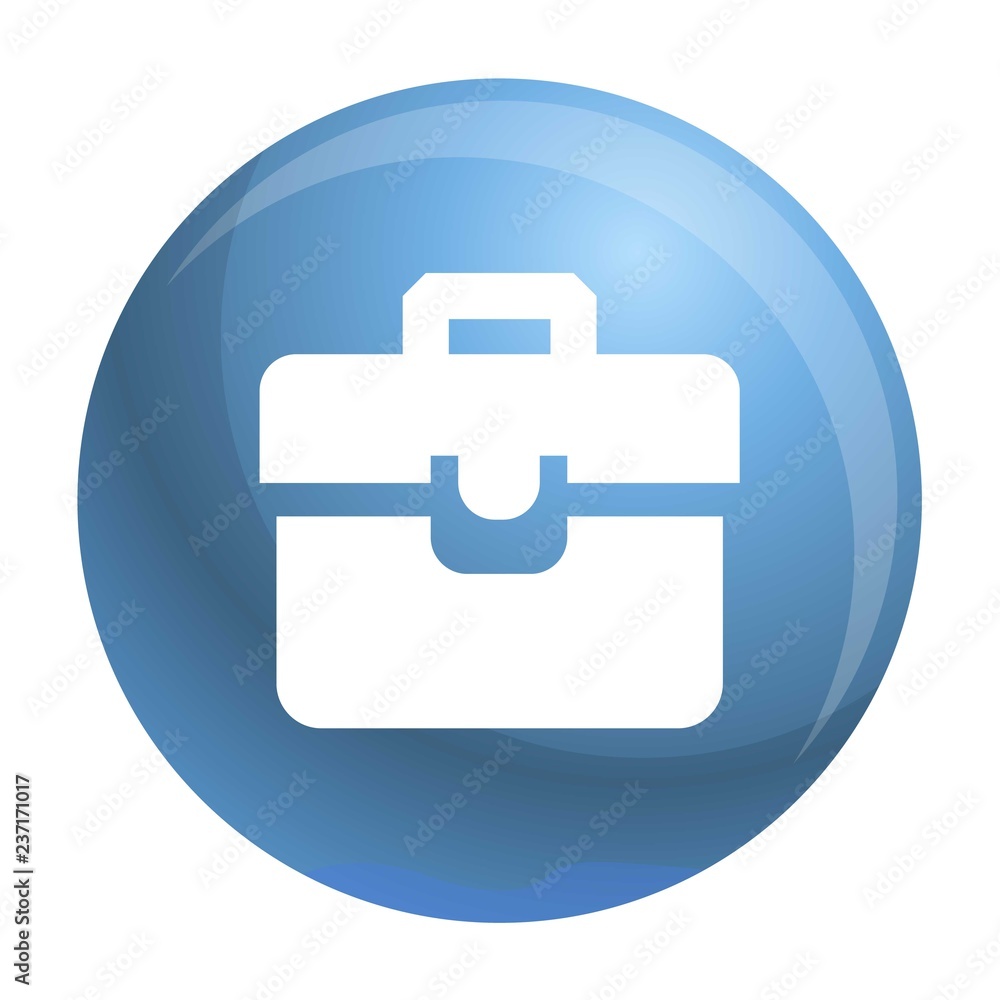 Poster briefcase icon. simple illustration of briefcase vector icon for web design isolated on white backgr