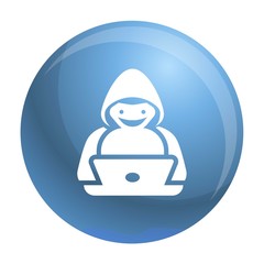 Hacker icon. Simple illustration of hacker vector icon for web design isolated on white background