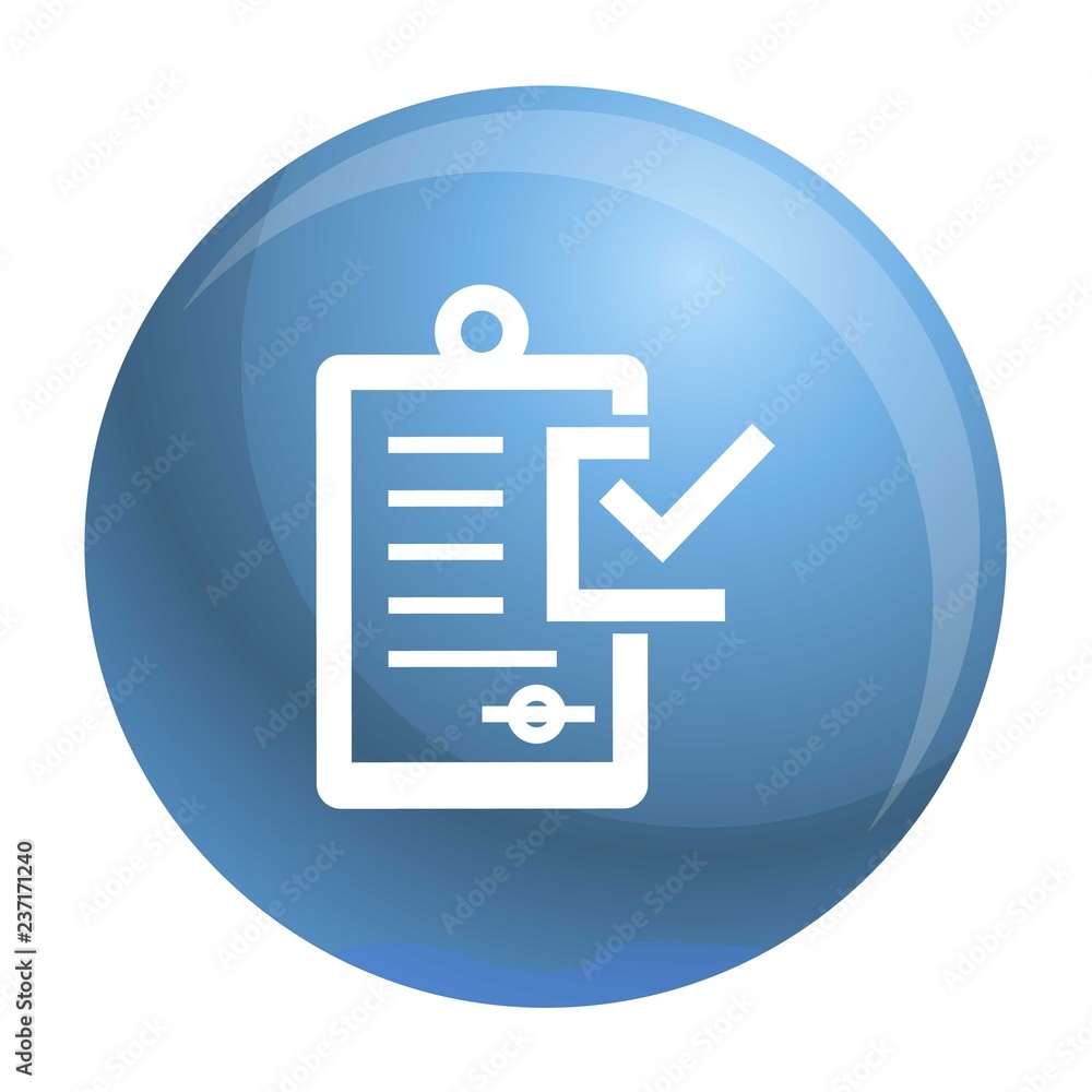 Poster checklist icon. simple illustration of checklist vector icon for web design isolated on white backgr
