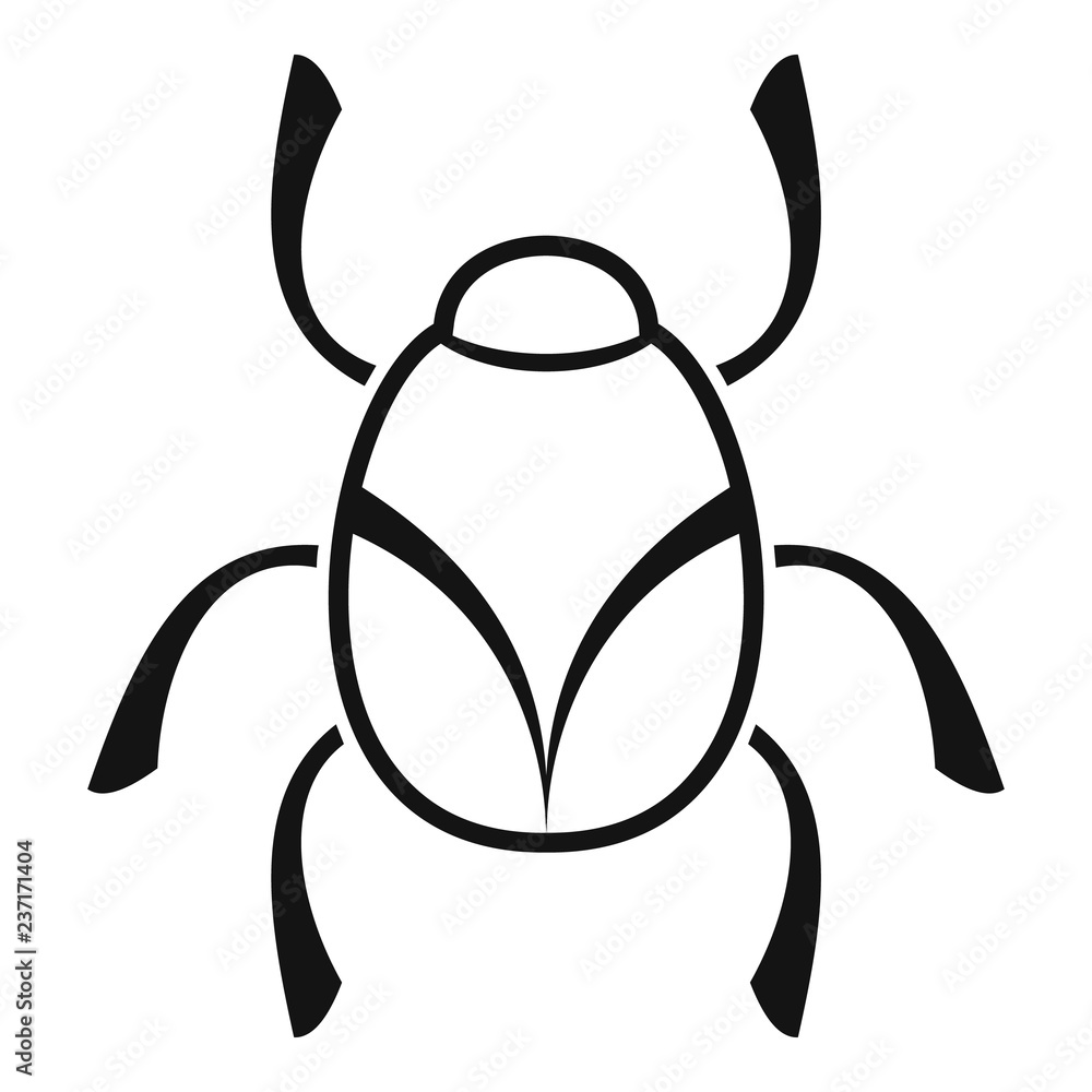 Poster golden bug icon. simple illustration of golden bug vector icon for web design isolated on white back