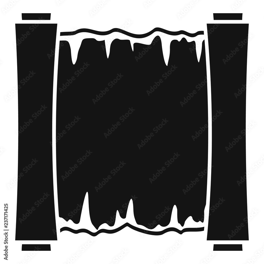 Aufkleber ancient papyrus icon. simple illustration of ancient papyrus vector icon for web design isolated on 