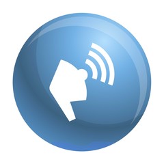 Megaphone icon. Simple illustration of megaphone vector icon for web design isolated on white background