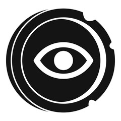 Ancient gold coin icon. Simple illustration of ancient gold coin vector icon for web design isolated on white background