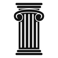 Greek pillar icon. Simple illustration of greek pillar vector icon for web design isolated on white background
