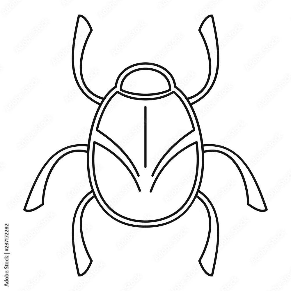 Poster golden bug icon. outline golden bug vector icon for web design isolated on white background