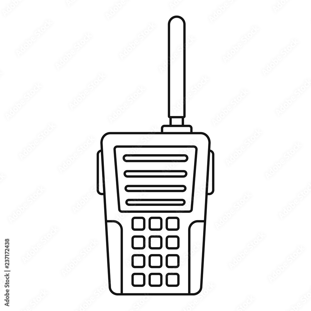Poster walkie talkie icon. outline walkie talkie vector icon for web design isolated on white background