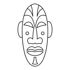 African mask icon. Outline african mask vector icon for web design isolated on white background