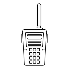 Walkie talkie icon. Outline walkie talkie vector icon for web design isolated on white background