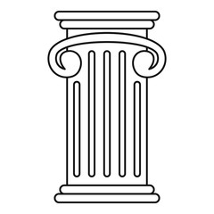 Greek pillar icon. Outline greek pillar vector icon for web design isolated on white background